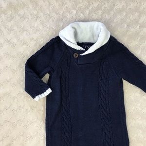 Skyr Sweater Knit Romper One Piece 0-3 Months Blue
